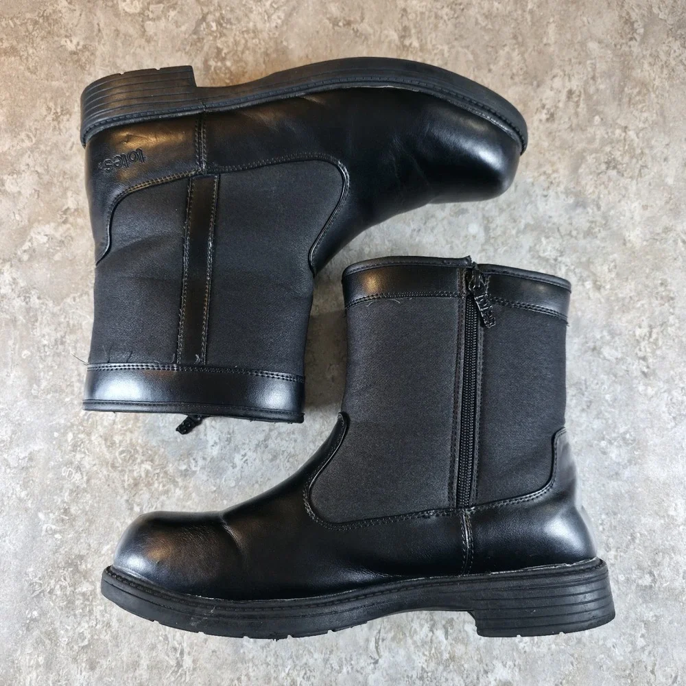Totes Men's Dave Black Waterproof Winter Snow Boots Side Zip Pull On Size 10 M